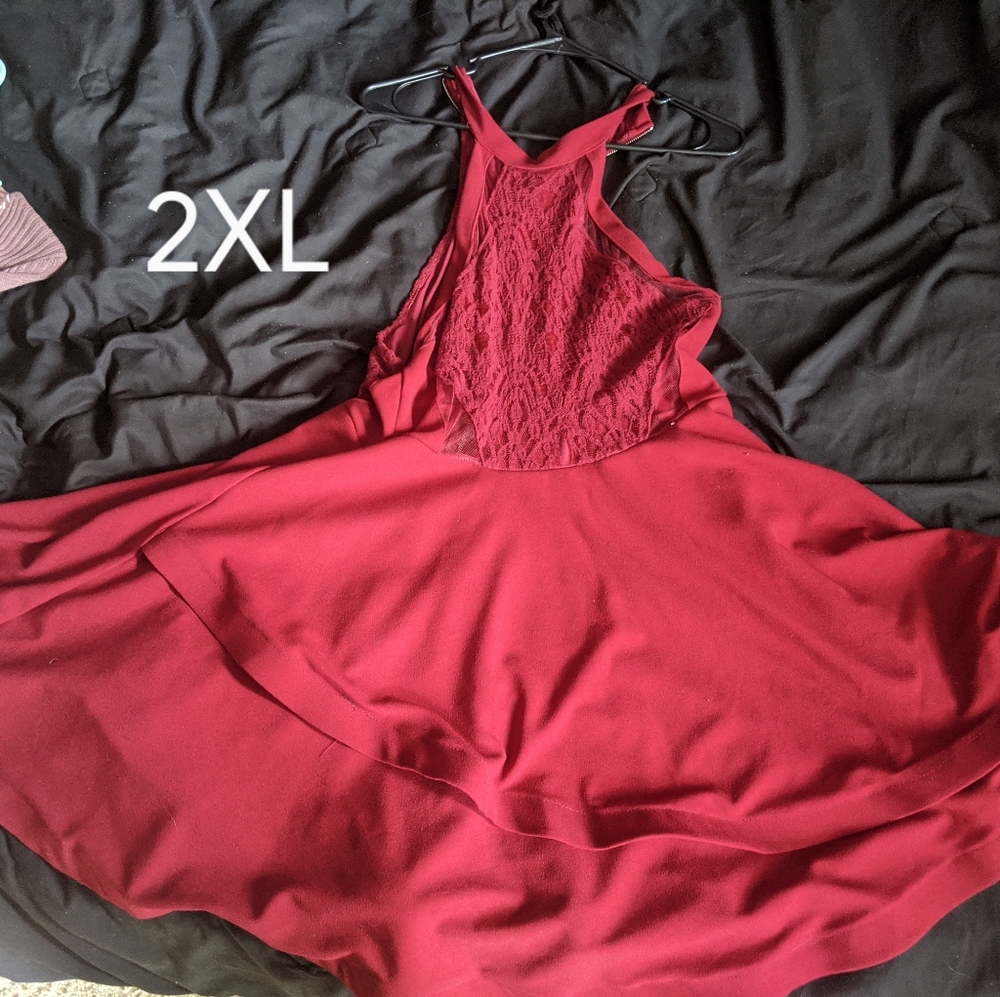 Red formal dress